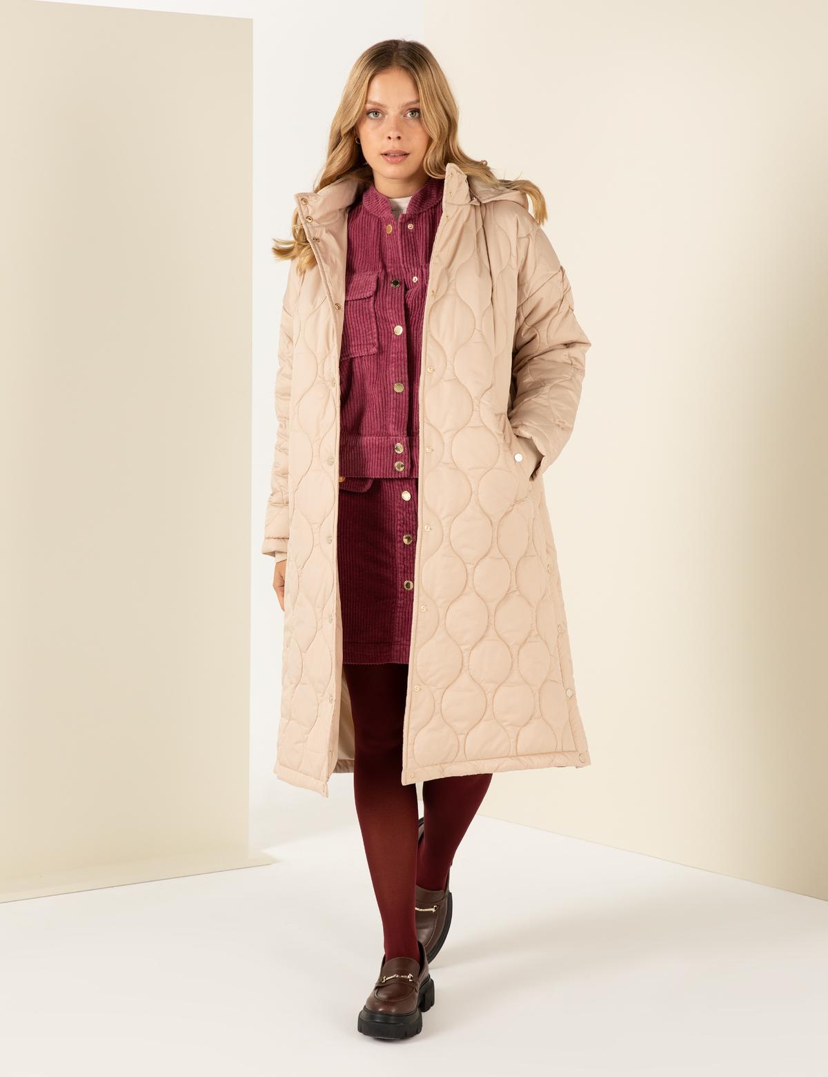 Bej Oversize Mont - 50253338002