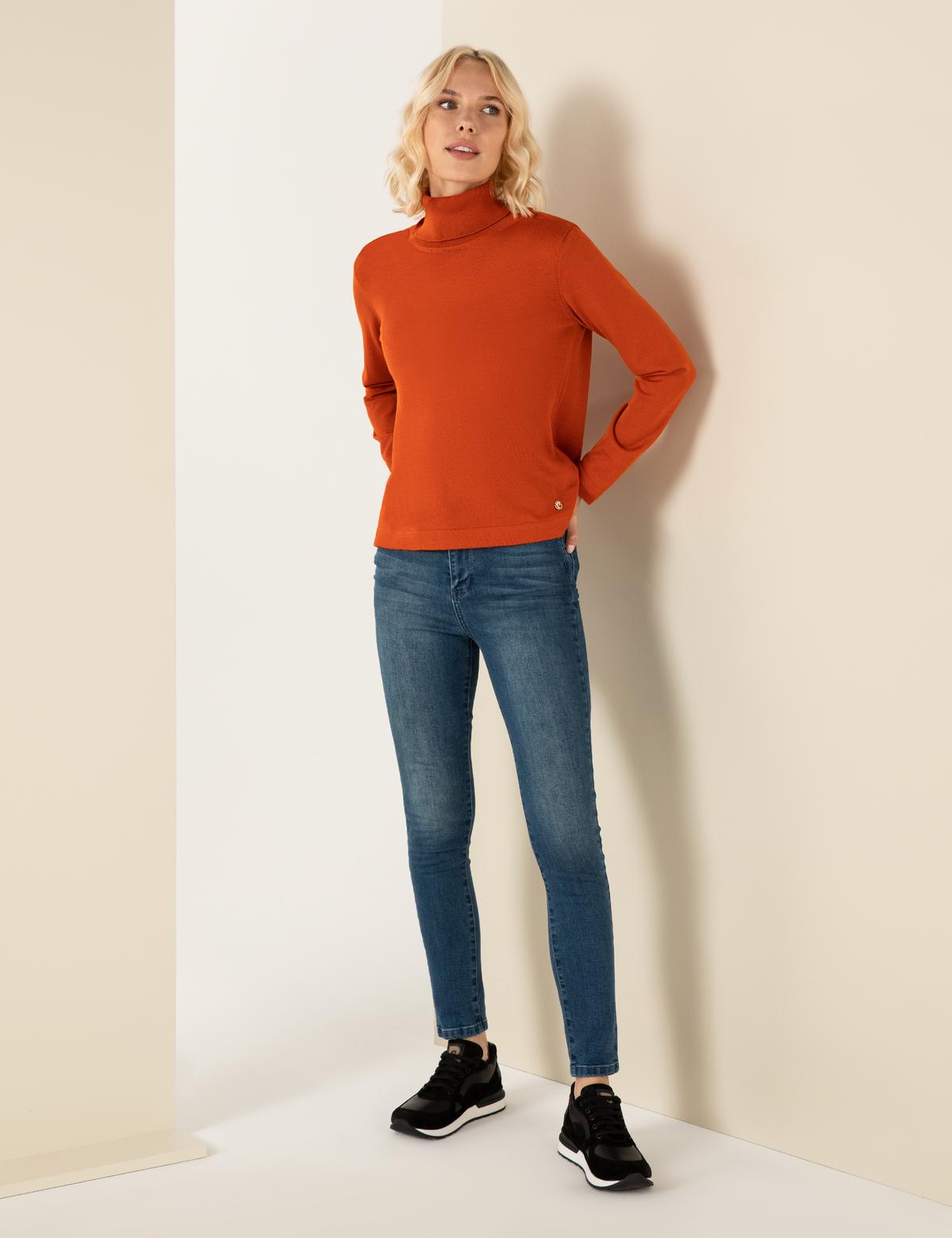 Turuncu Comfort Fit Kazak - 50244874032