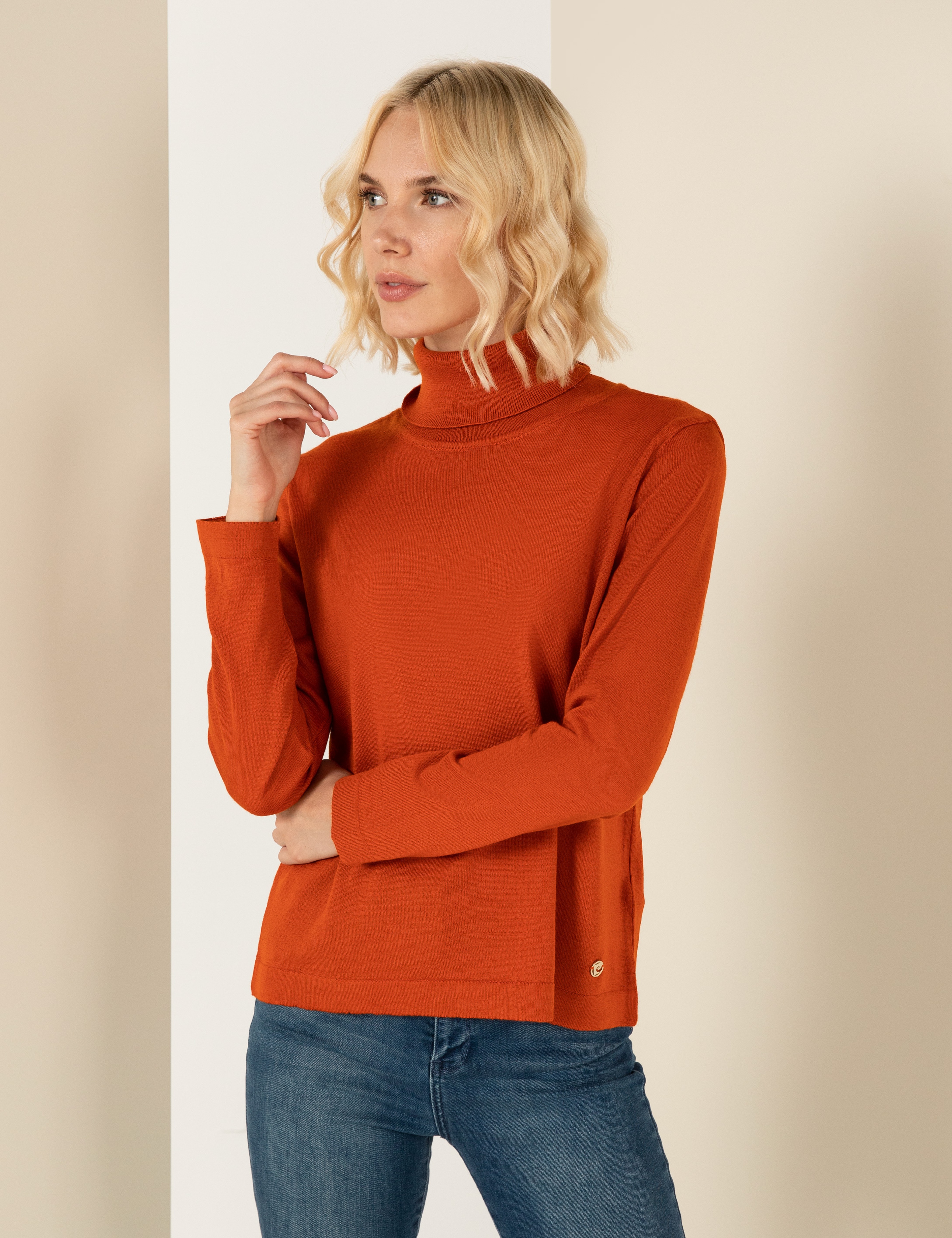 Turuncu Comfort Fit Kazak - Image 1