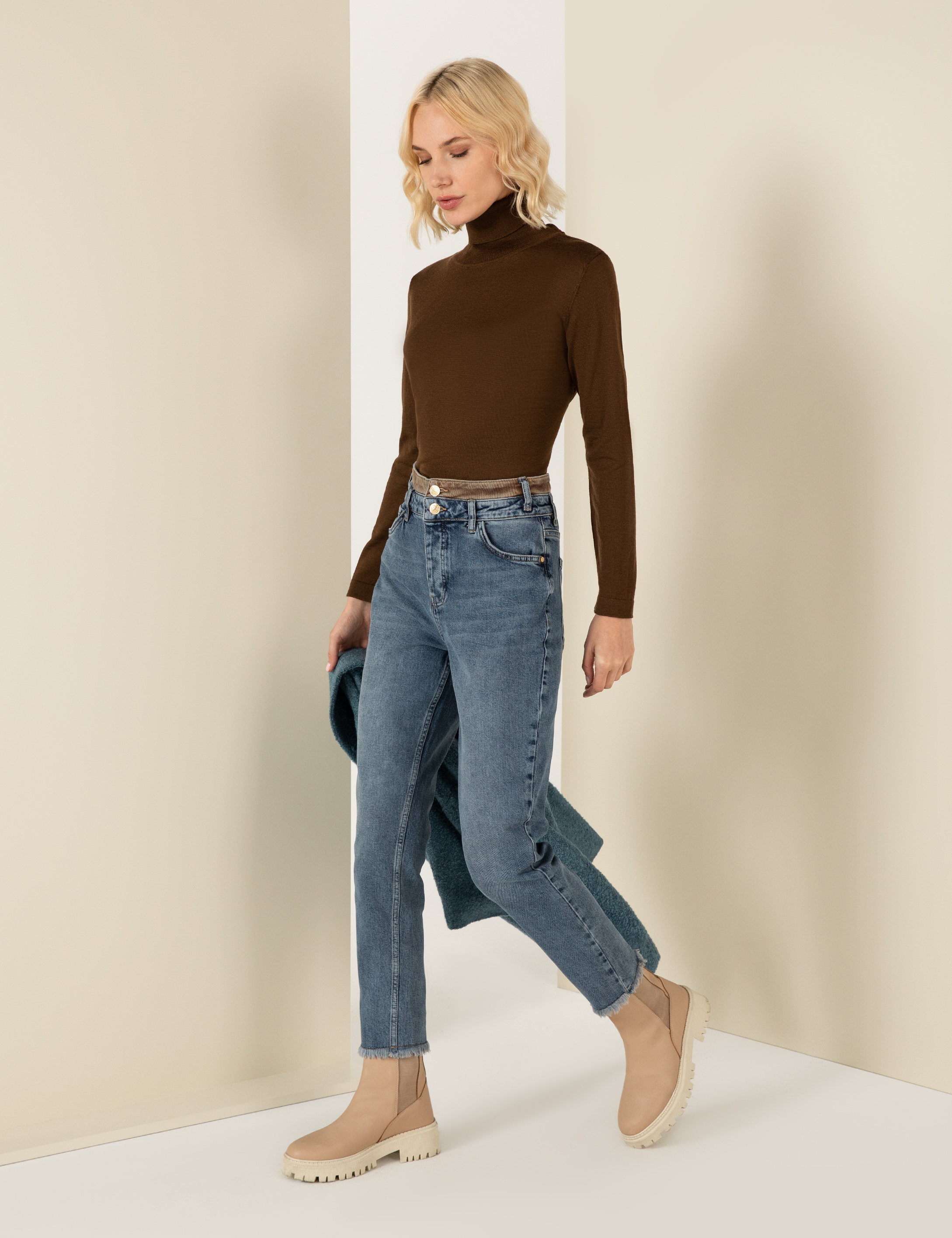Balıkçı Yaka Coconut Comfort Fit Kazak