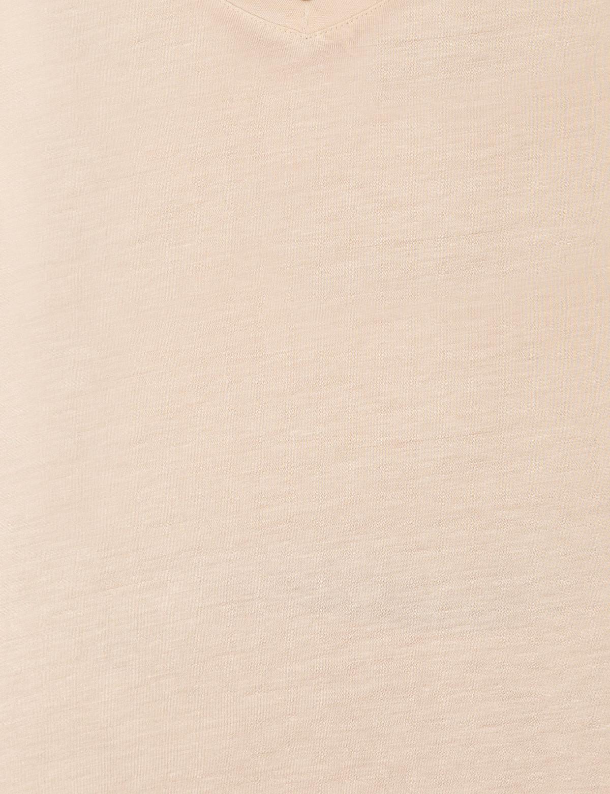 Krem Melanj Regular Fit Tişört - 50246149006