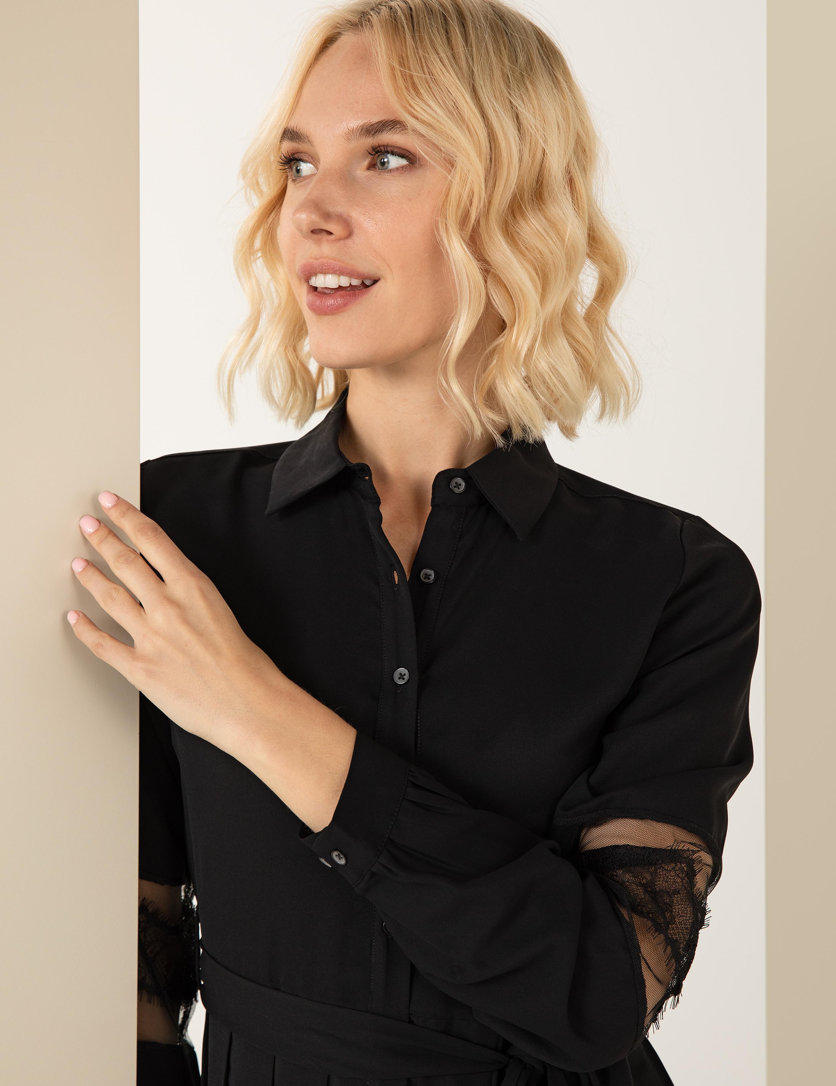 Siyah Uzunkollu Elbise