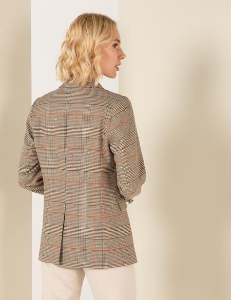Camel Ekose Ceket - 50253434013