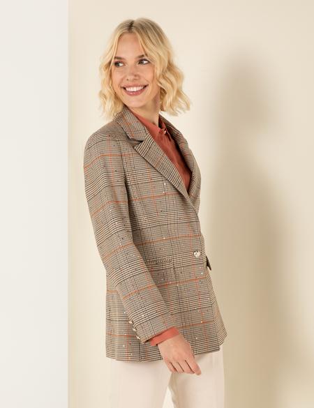 Camel Ekose Ceket - 50253434013