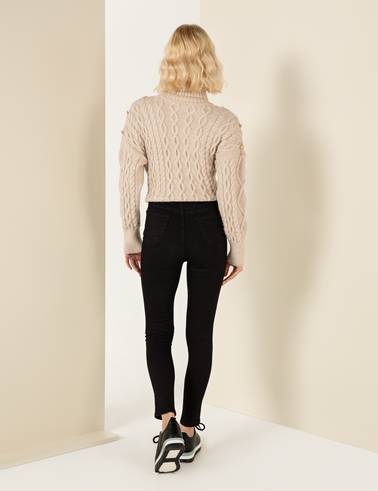 Siyah Skinny Fit Jean Pantolon