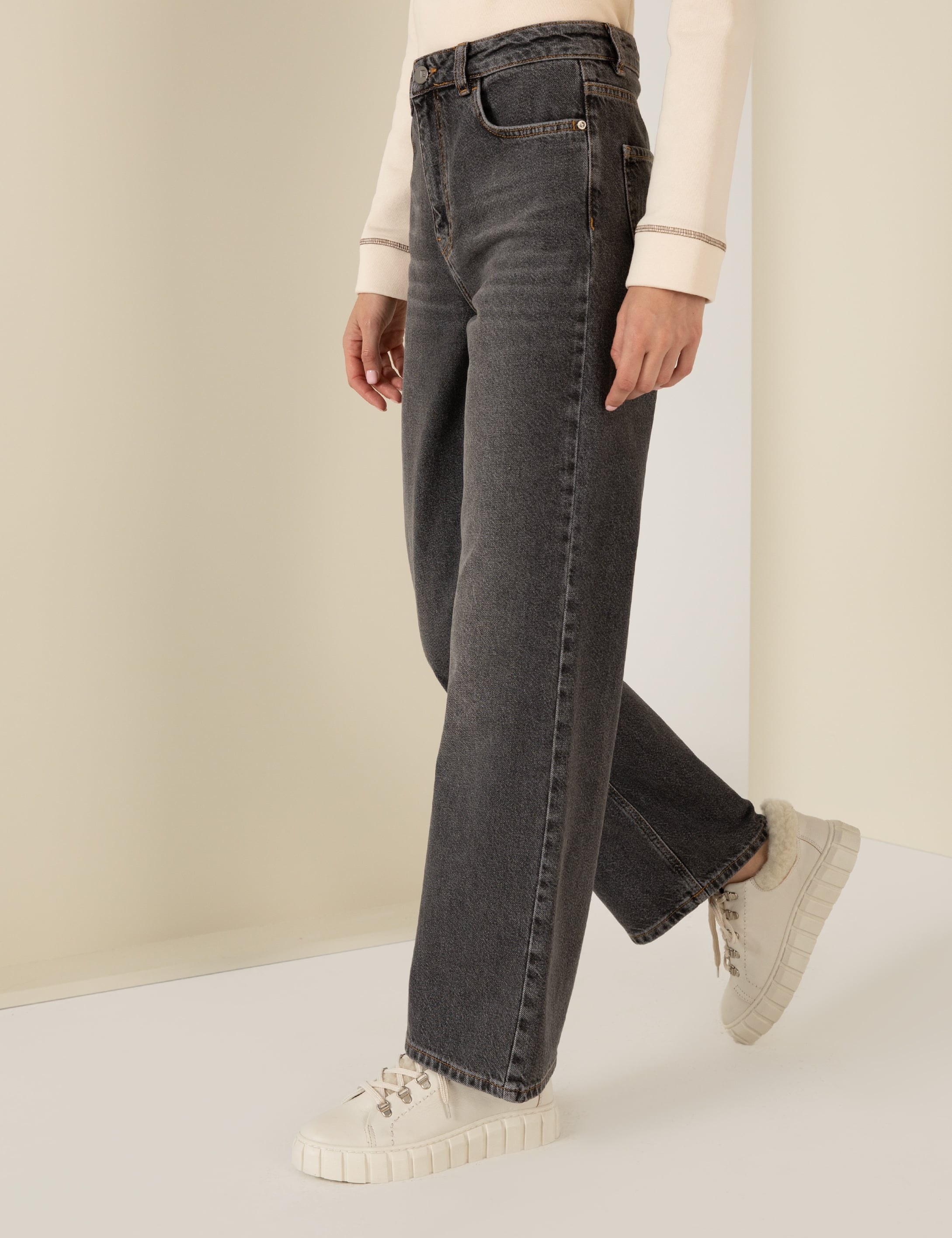 Pierre Cardin Gri Jean Pantolon görsel 2