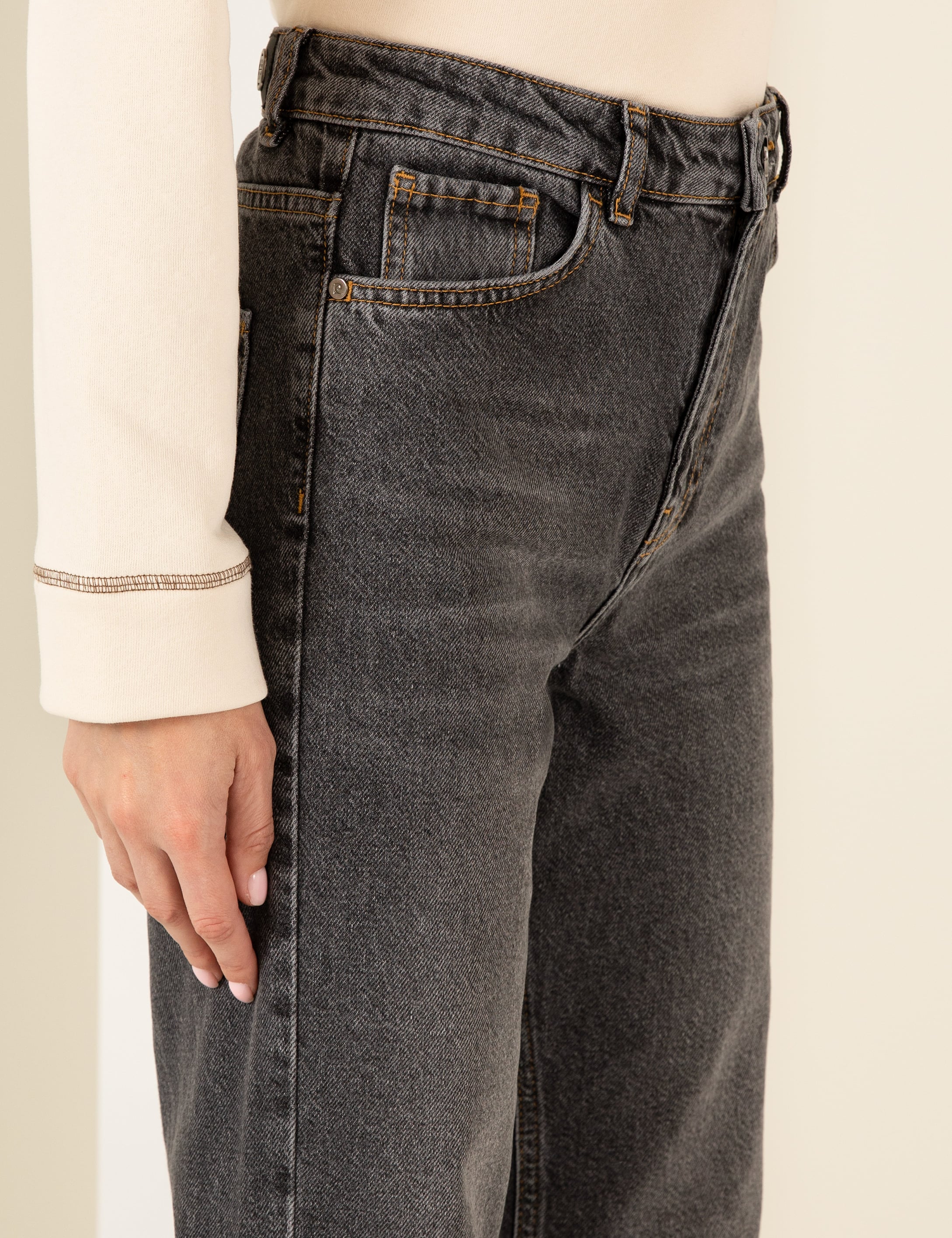 Pierre Cardin Gri Jean Pantolon görsel 5