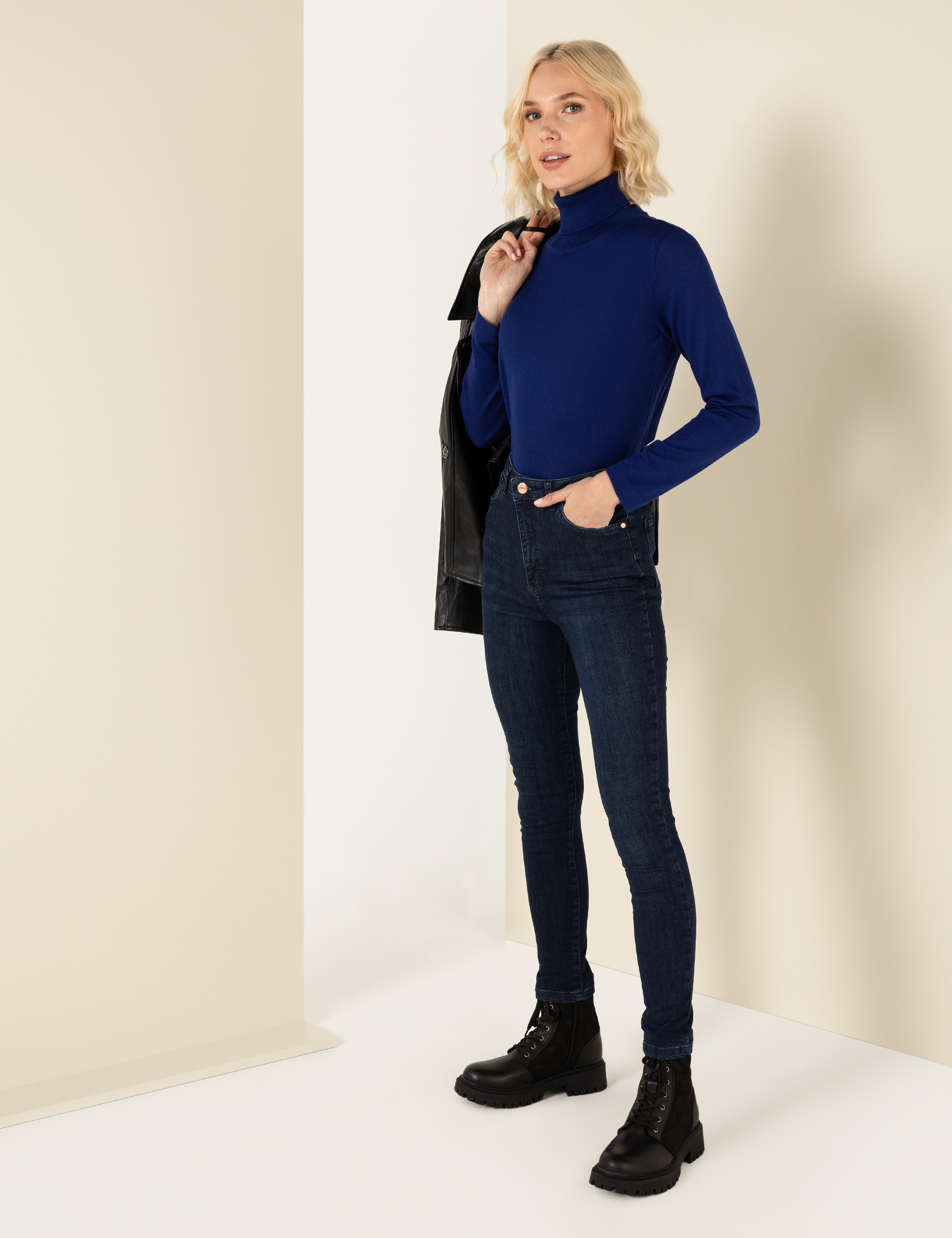 İndigo Skinny Fit Jean Pantolon