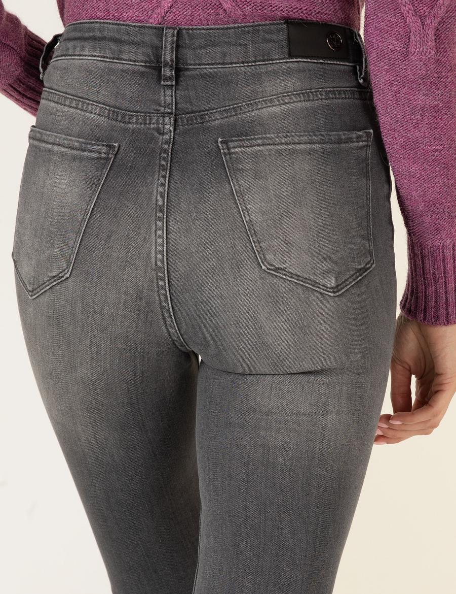 Koyu Gri Skinny Fit Jean Pantolon