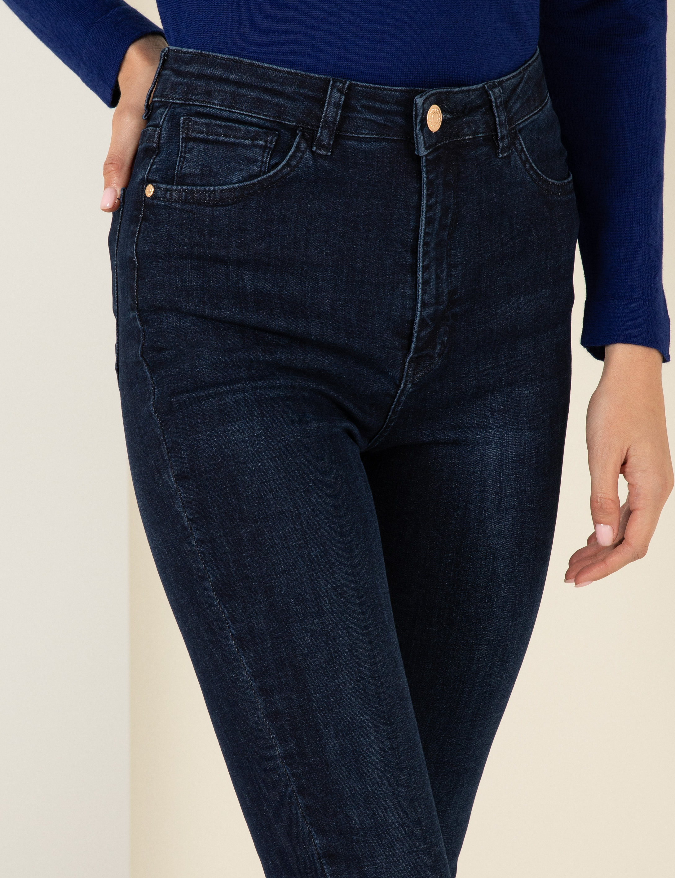 İndigo Skinny Fit Jean Pantolon - Image 5