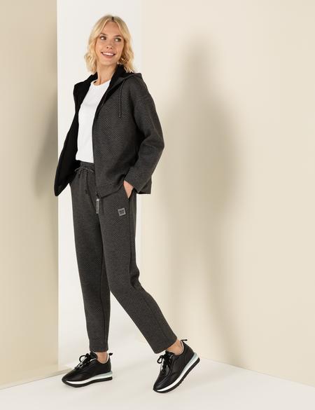 Antrasit Melanj Oversize Örme Hırka - 50253879024