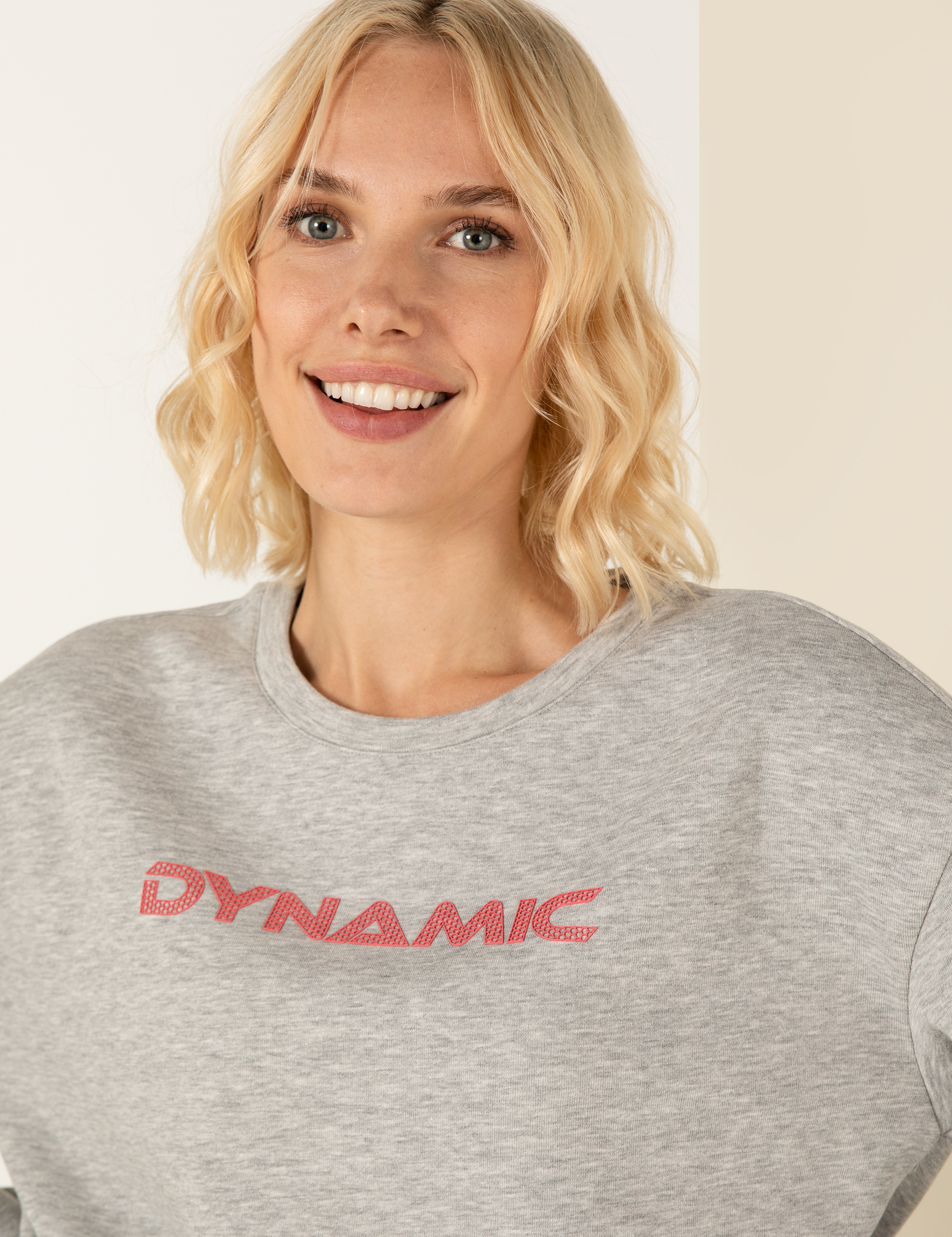 Pierre Cardin Gri Melanj Crop Top Sweatshirt görsel 2