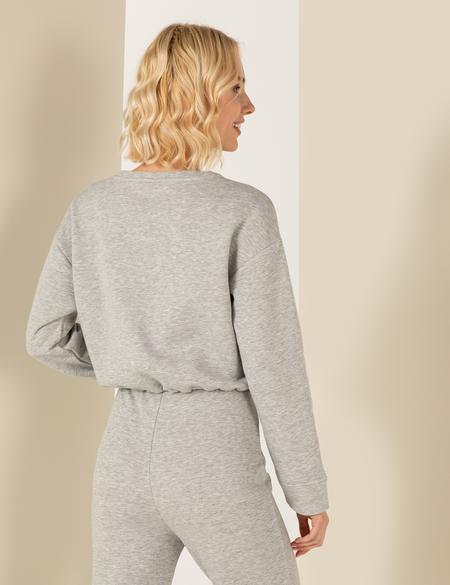 Gri Melanj Crop Top Sweatshirt - 50254283008