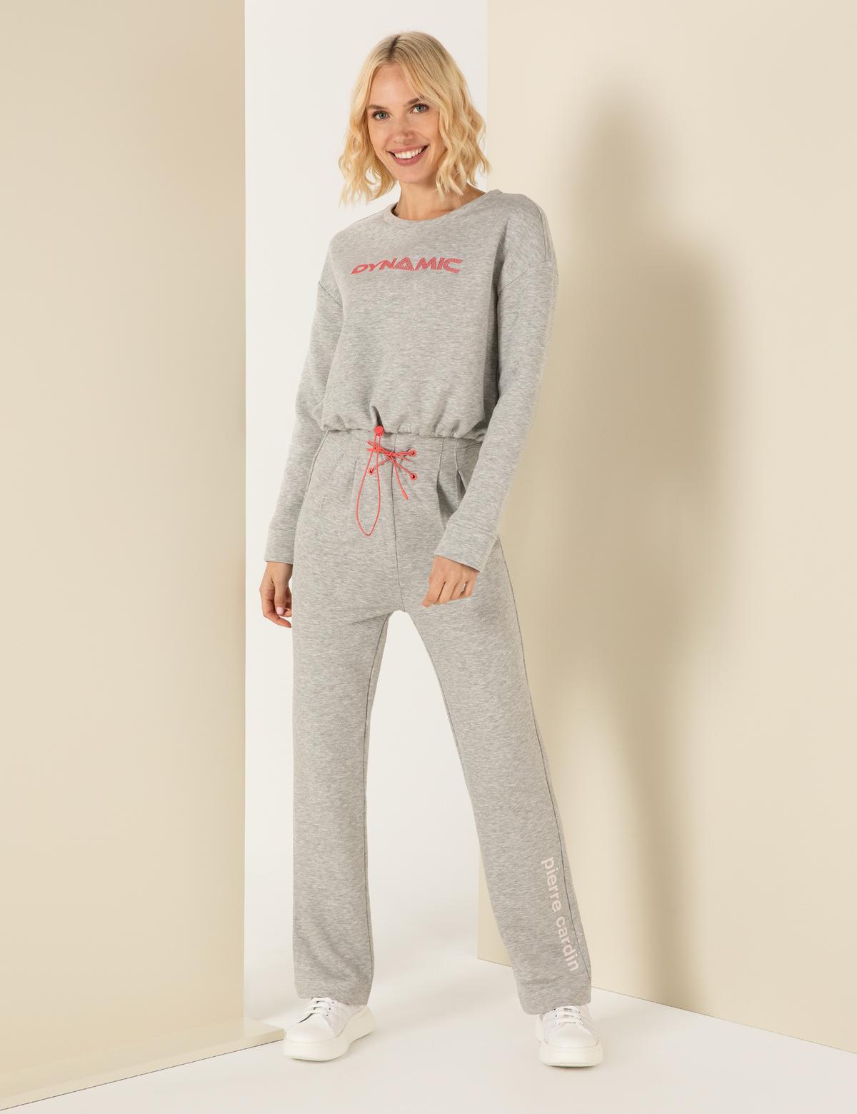 Gri Melanj Crop Top Sweatshirt - 50254283008