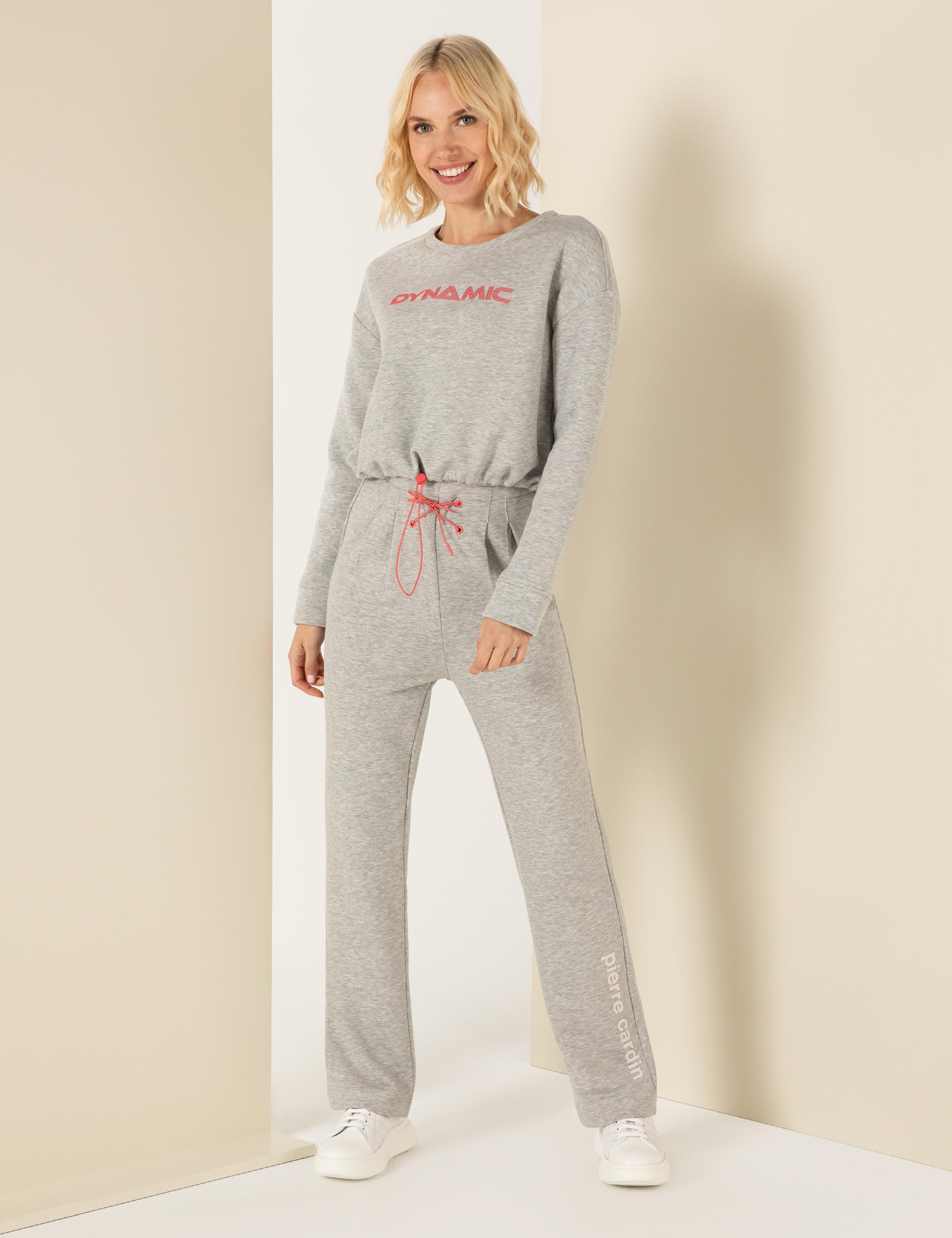 Gri Melanj Crop Top Sweatshirt