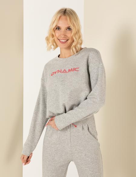 Gri Melanj Crop Top Sweatshirt - 50254283008