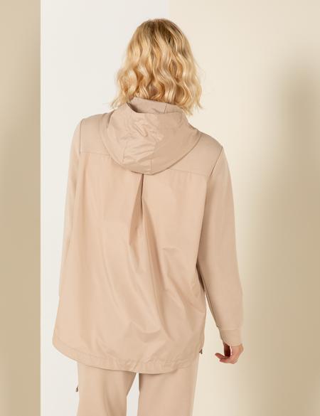 Bej Regular Fit Kapüşonlu Sweatshirt - 50260629020