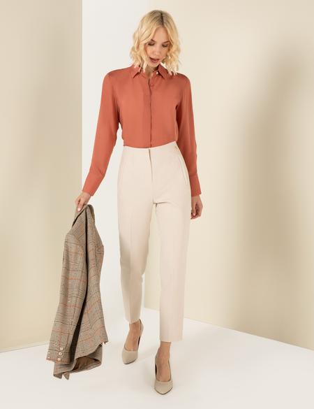 Turuncu Regular Fit Uzun Kollu Gömlek - 50253514012