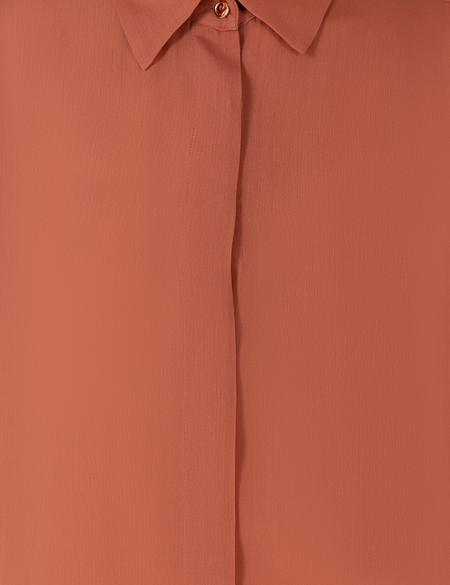 Turuncu Regular Fit Uzun Kollu Gömlek - 50253514012