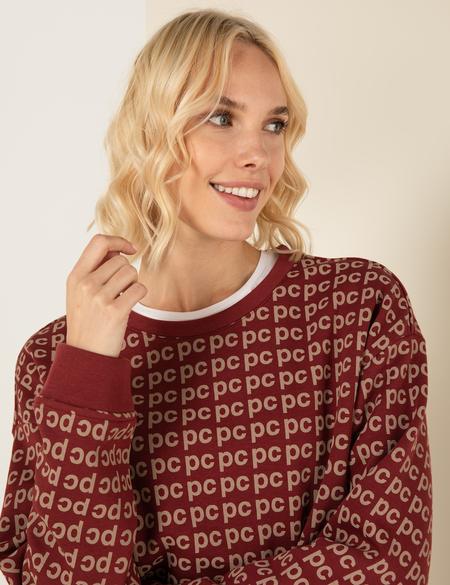 Bordo Crop Top Sweatshirt - 50254422013