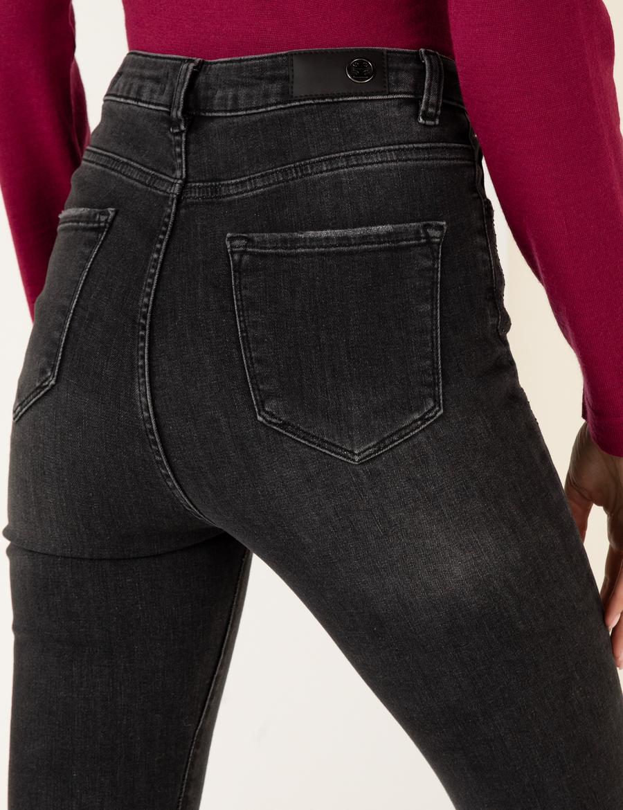 Antrasit Skinny Fit Jean Pantolon