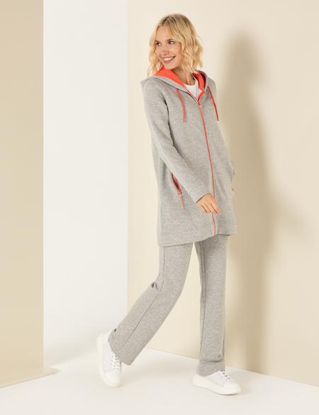 Gri Melanj Regular Fit Örme Hırka - 50260105015