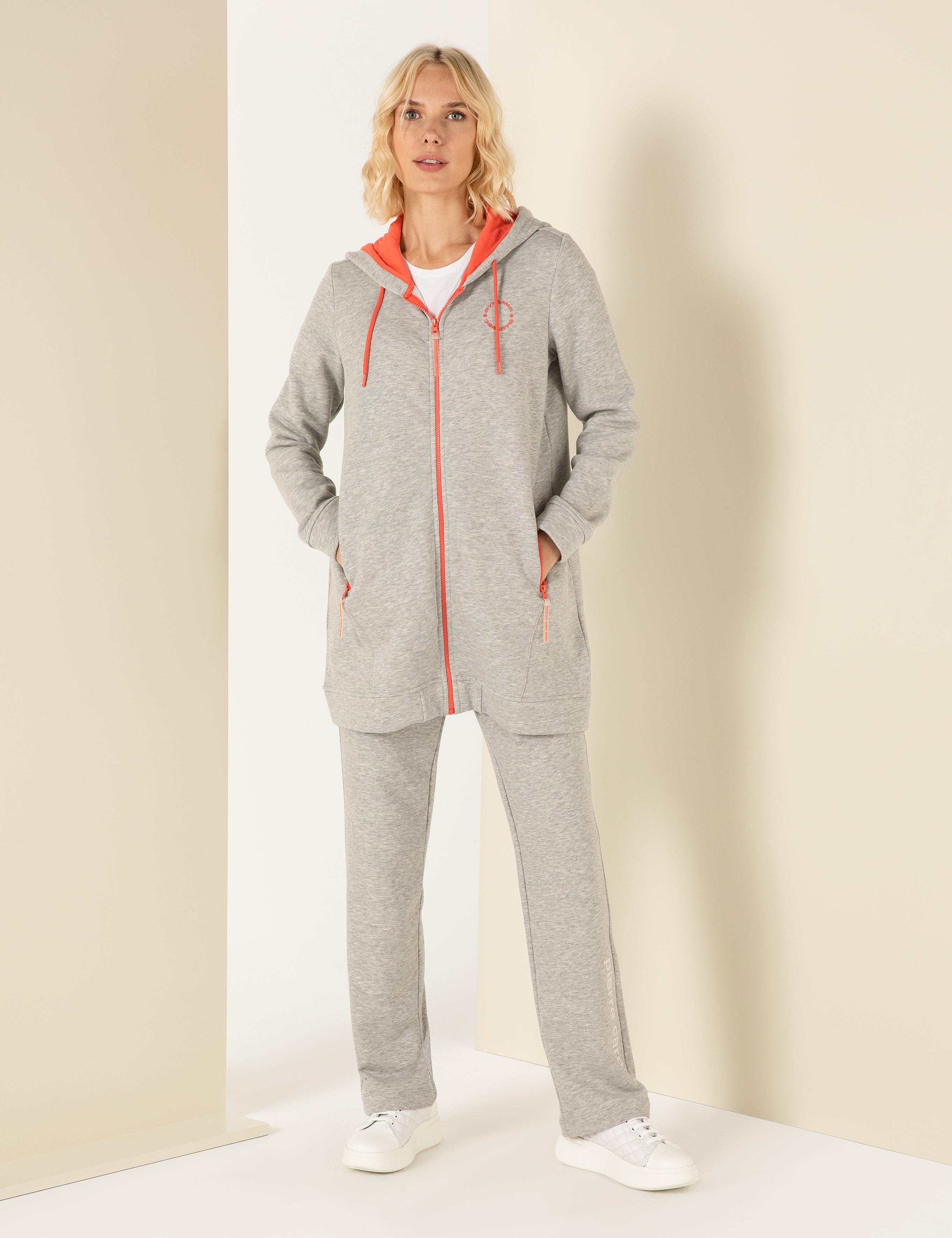 Gri Melanj Regular Fit Örme Hırka