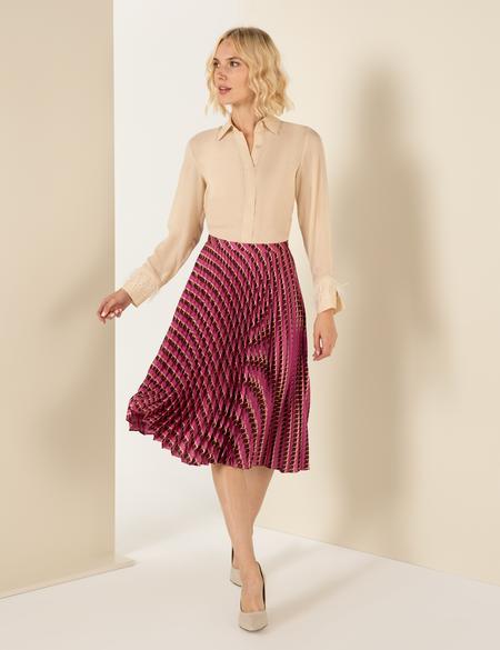 Pembe Pileli Etek - 50253119023