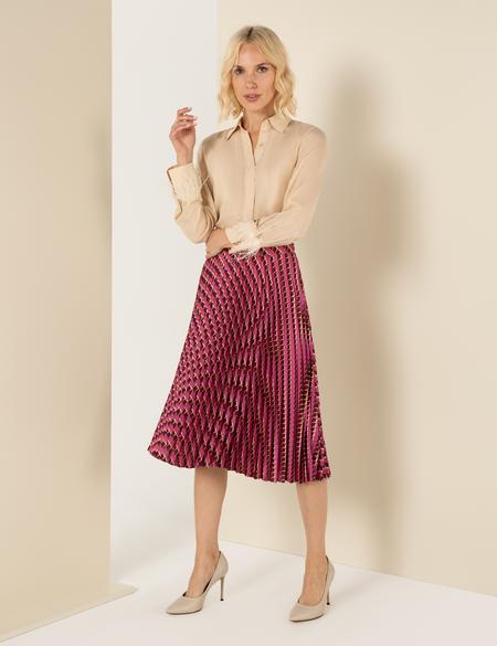 Pembe Pileli Etek - 50253119023