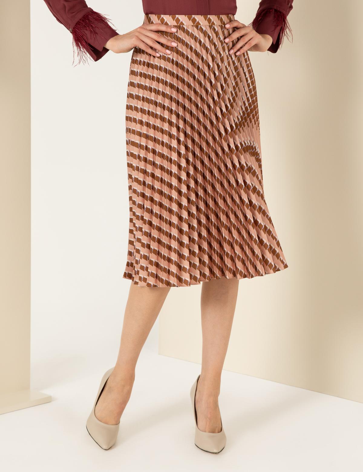 Pudra Pileli Etek - 50253119033