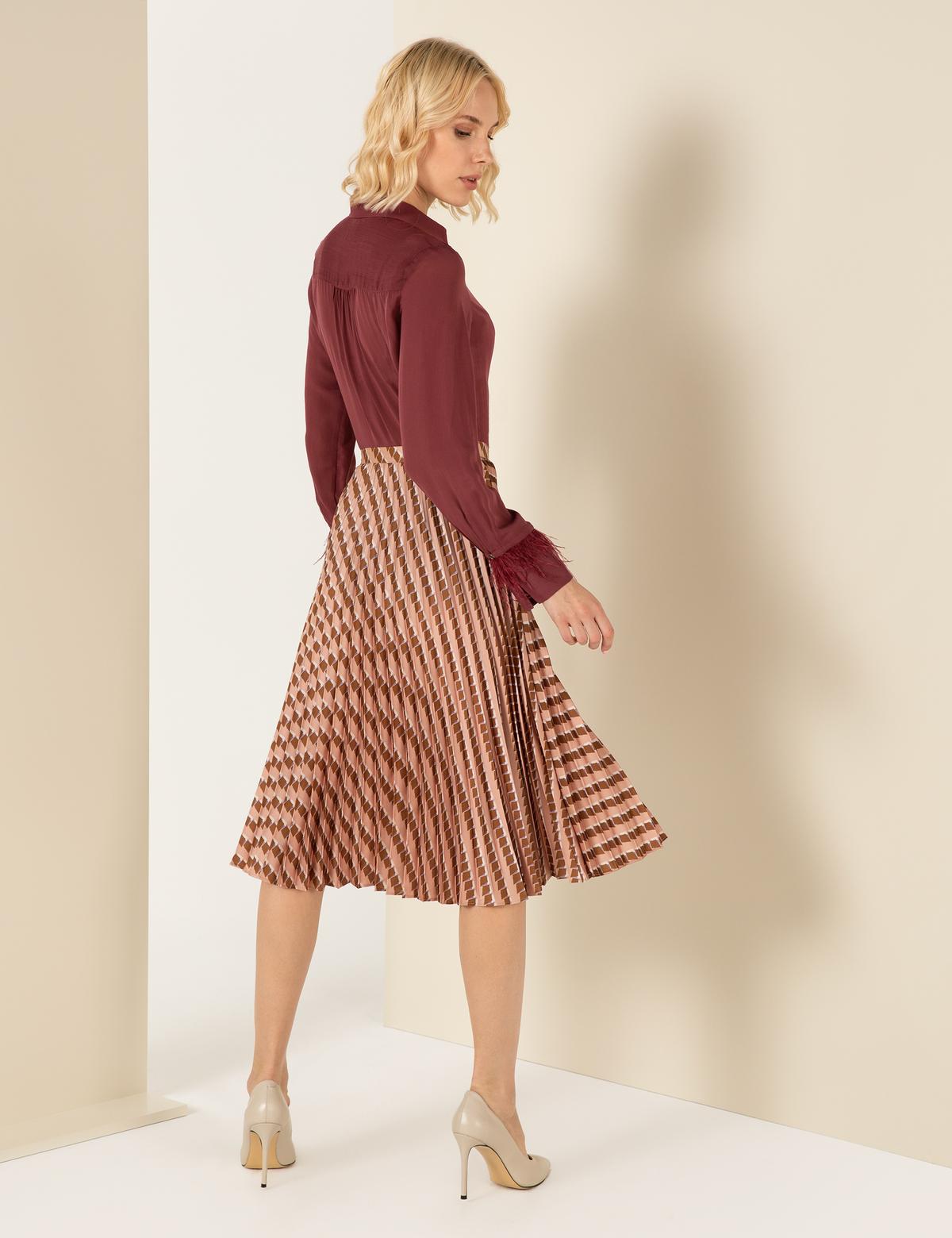 Pudra Pileli Etek - 50253119033