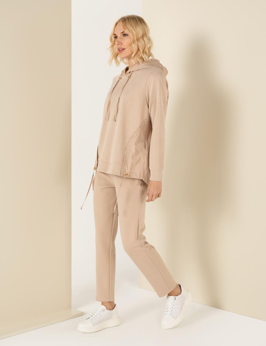 Bej Regular Fit Eşofman Altı