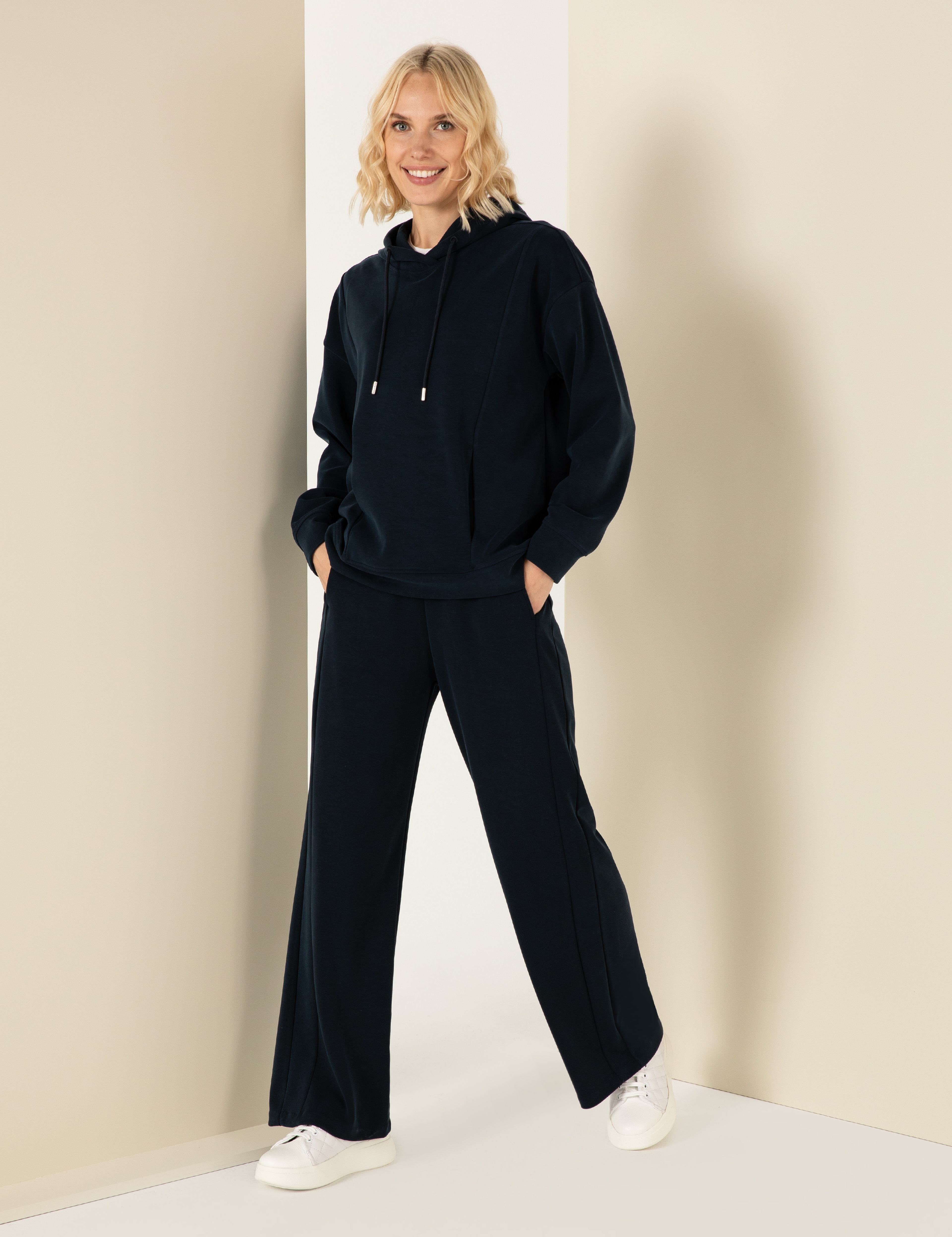 Lacivert Loose Fit Eşofman Altı - Image 3