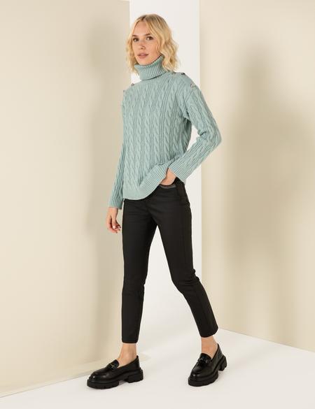 Siyah Cep Detaylı Slim Fit Spor Pantolon - 50254381012