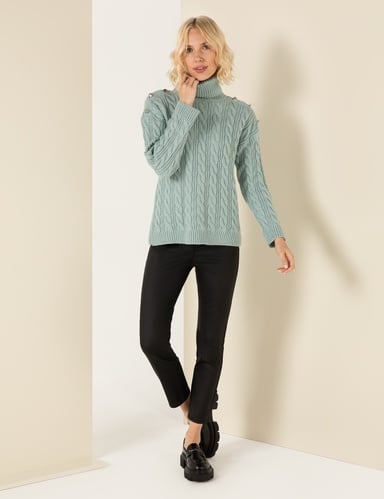 Siyah Cep Detaylı Slim Fit Spor Pantolon