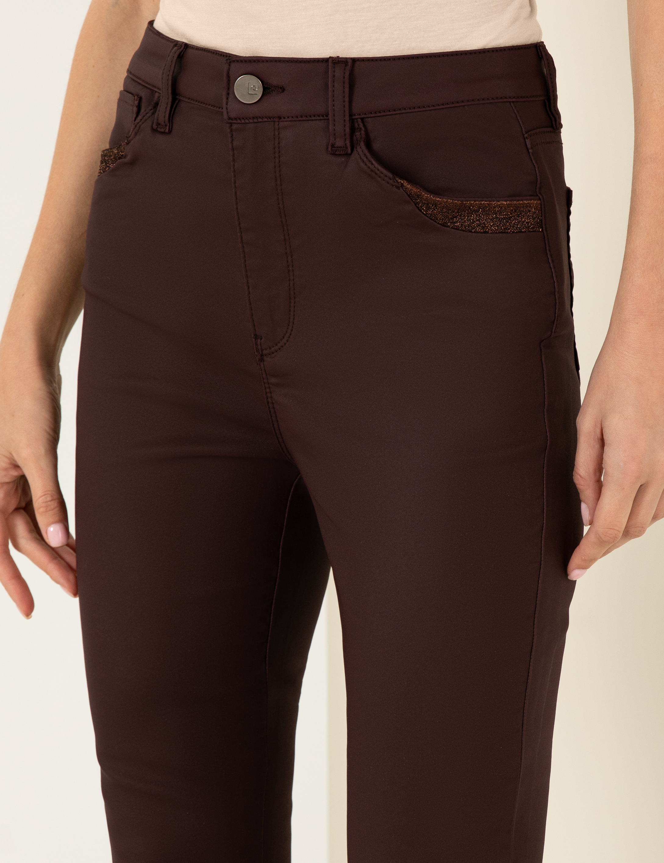 Pierre Cardin Bordo Cep Detaylı Slim Fit Spor Pantolon görsel 6