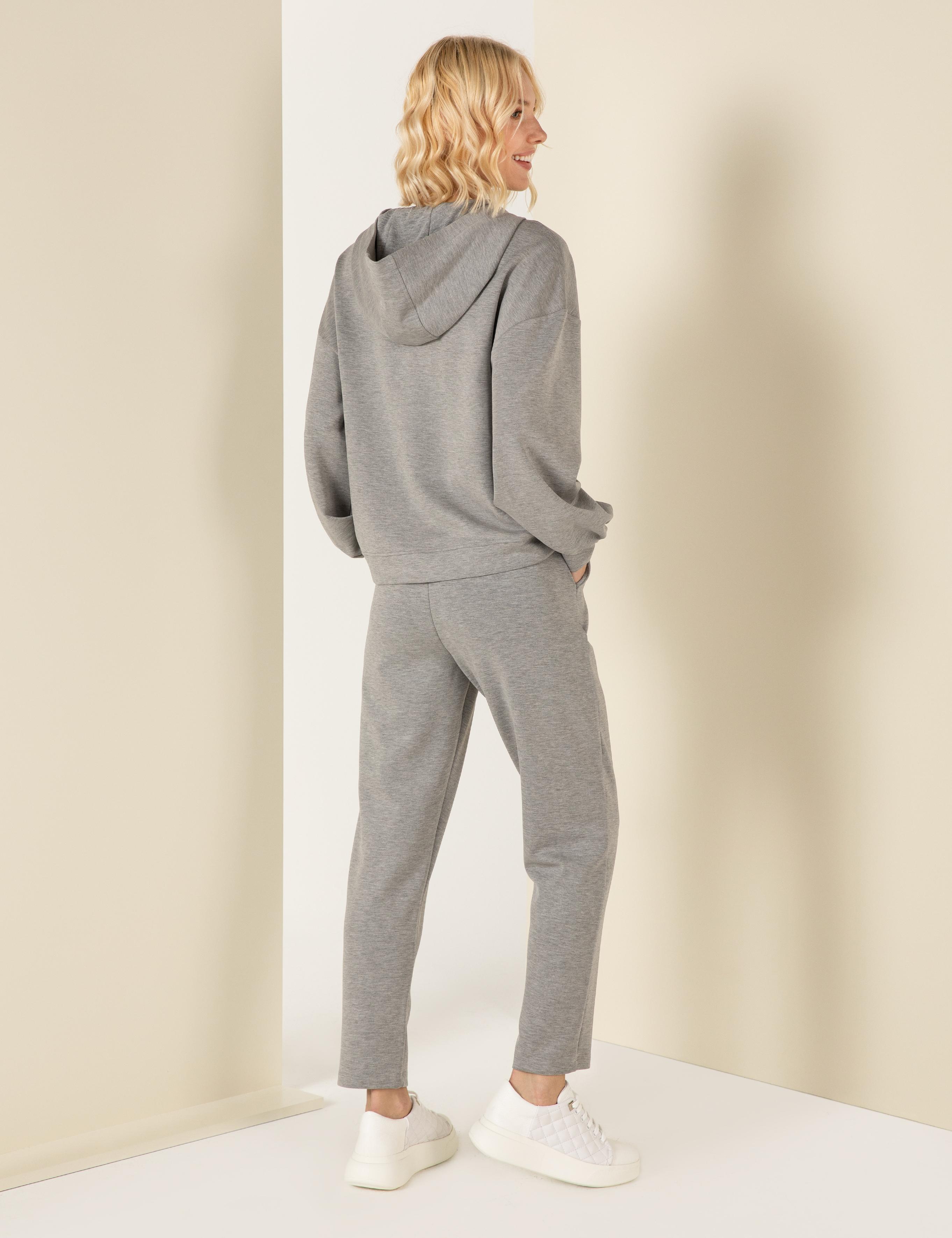 Gri Melanj Regular Fit Eşofman Altı