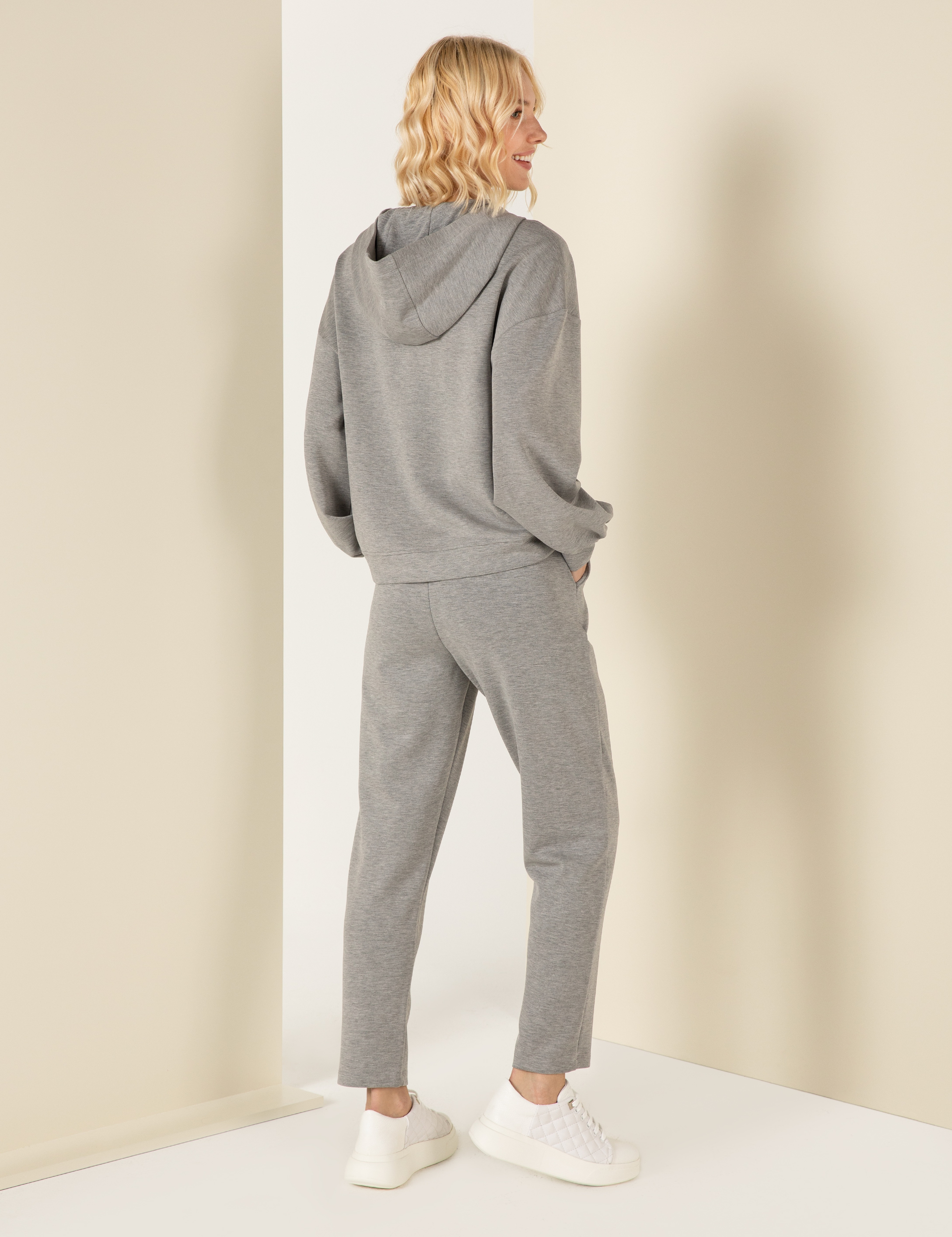 Gri Melanj Regular Fit Eşofman Altı - Image 4