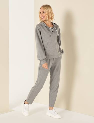 Gri Melanj Regular Fit Eşofman Altı