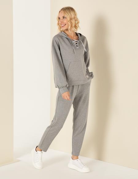 Gri Melanj Regular Fit Eşofman Altı - 50255049022