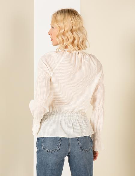 Ekru Comfort Fit Bluz - 50254162027