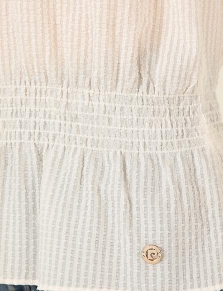 Ekru Comfort Fit Bluz - 50254162027