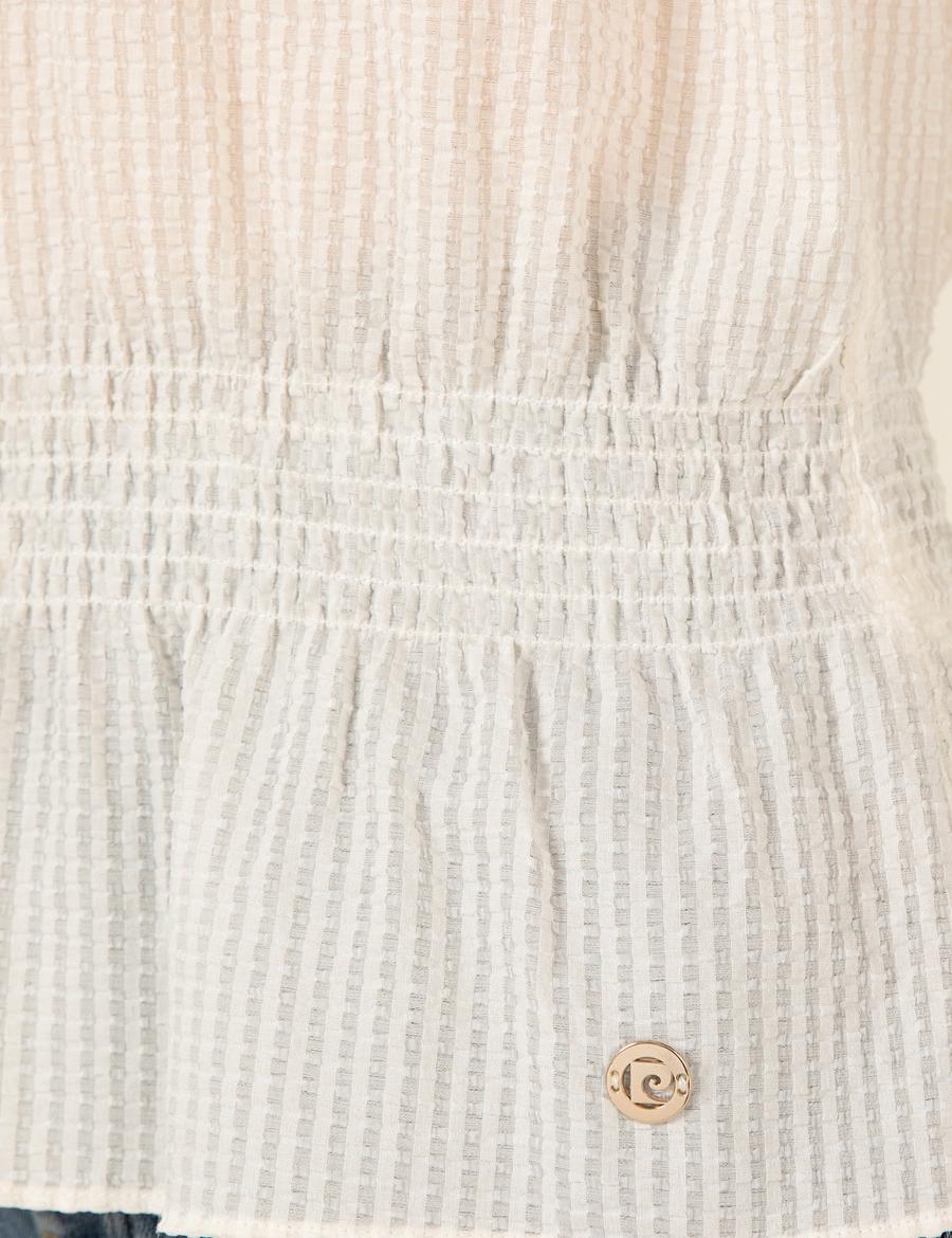 Ekru Comfort Fit Bluz