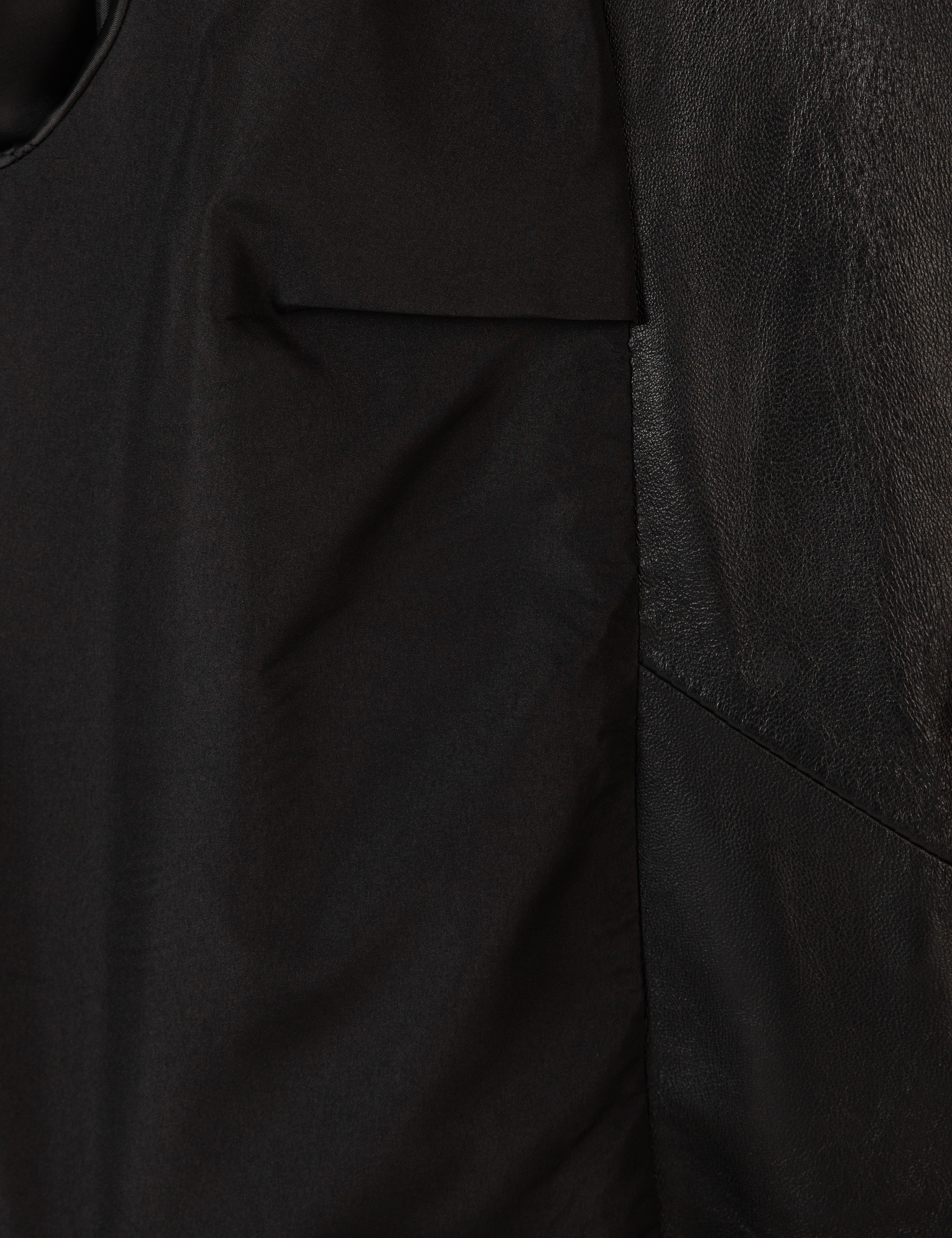 Siyah Cropped Slim Deri Ceket