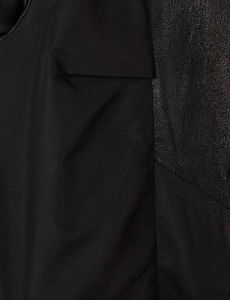 Siyah Cropped Slim Deri Ceket - 50260628001