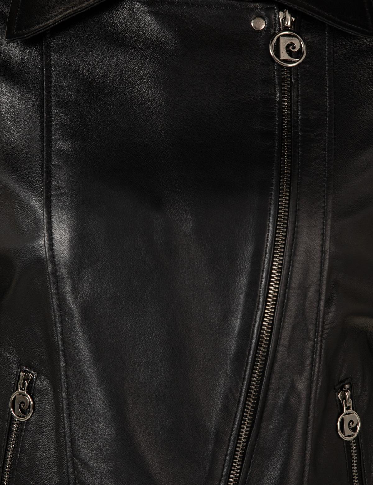 Siyah Cropped Slim Deri Ceket - 50260628001