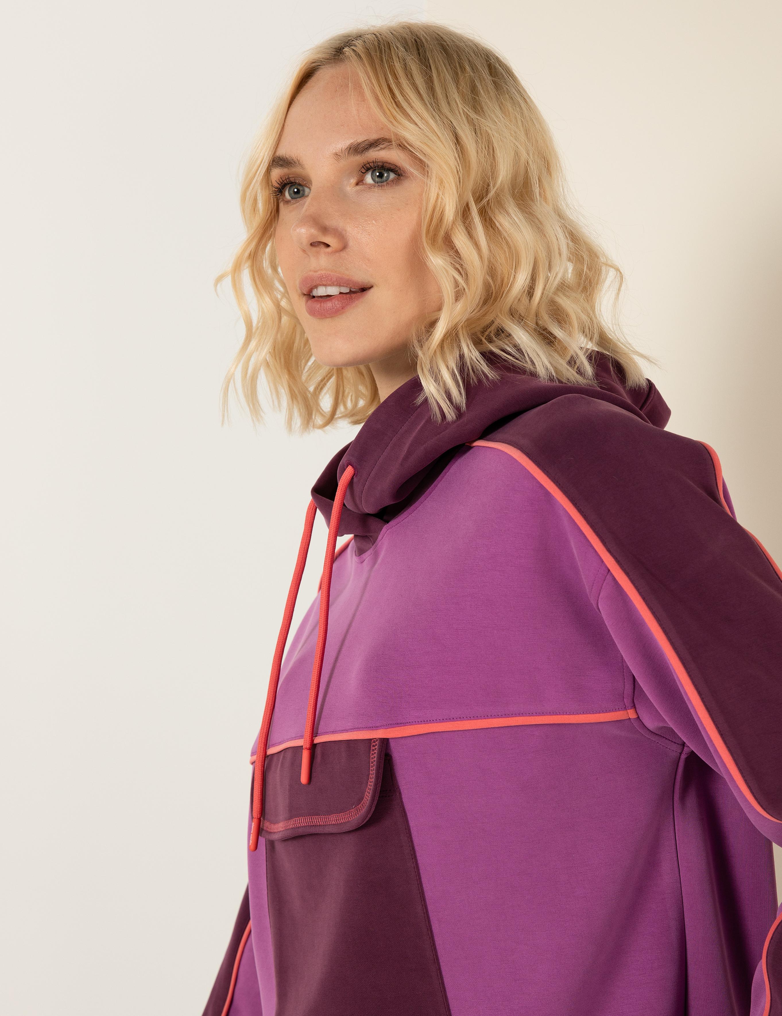 Menekşe Oversize Kapüşonlu Sweatshirt