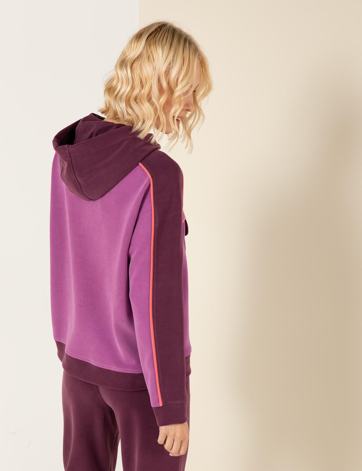 Menekşe Oversize Kapüşonlu Sweatshirt - 50257203018