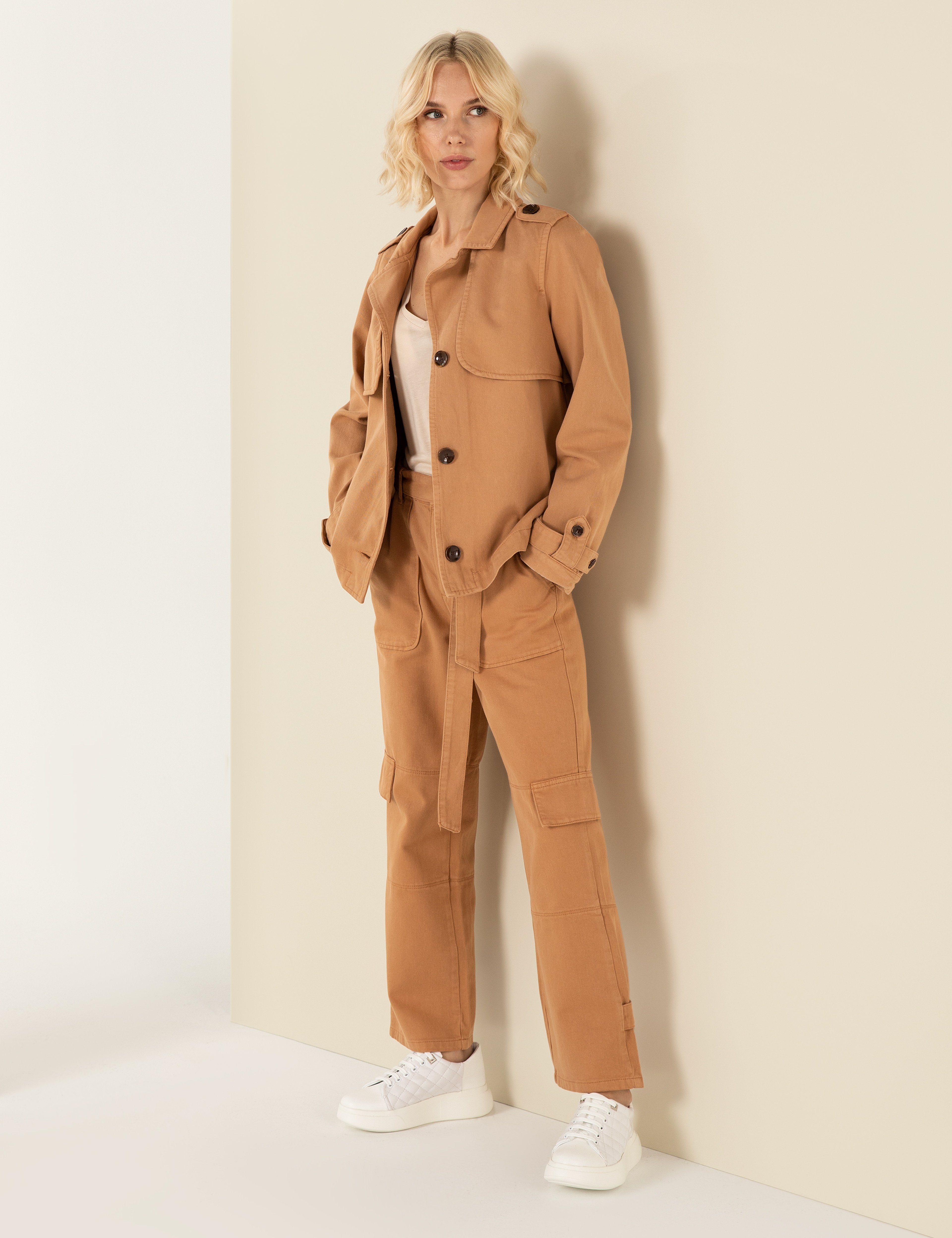 Camel Kargo Pantolon - Image 1