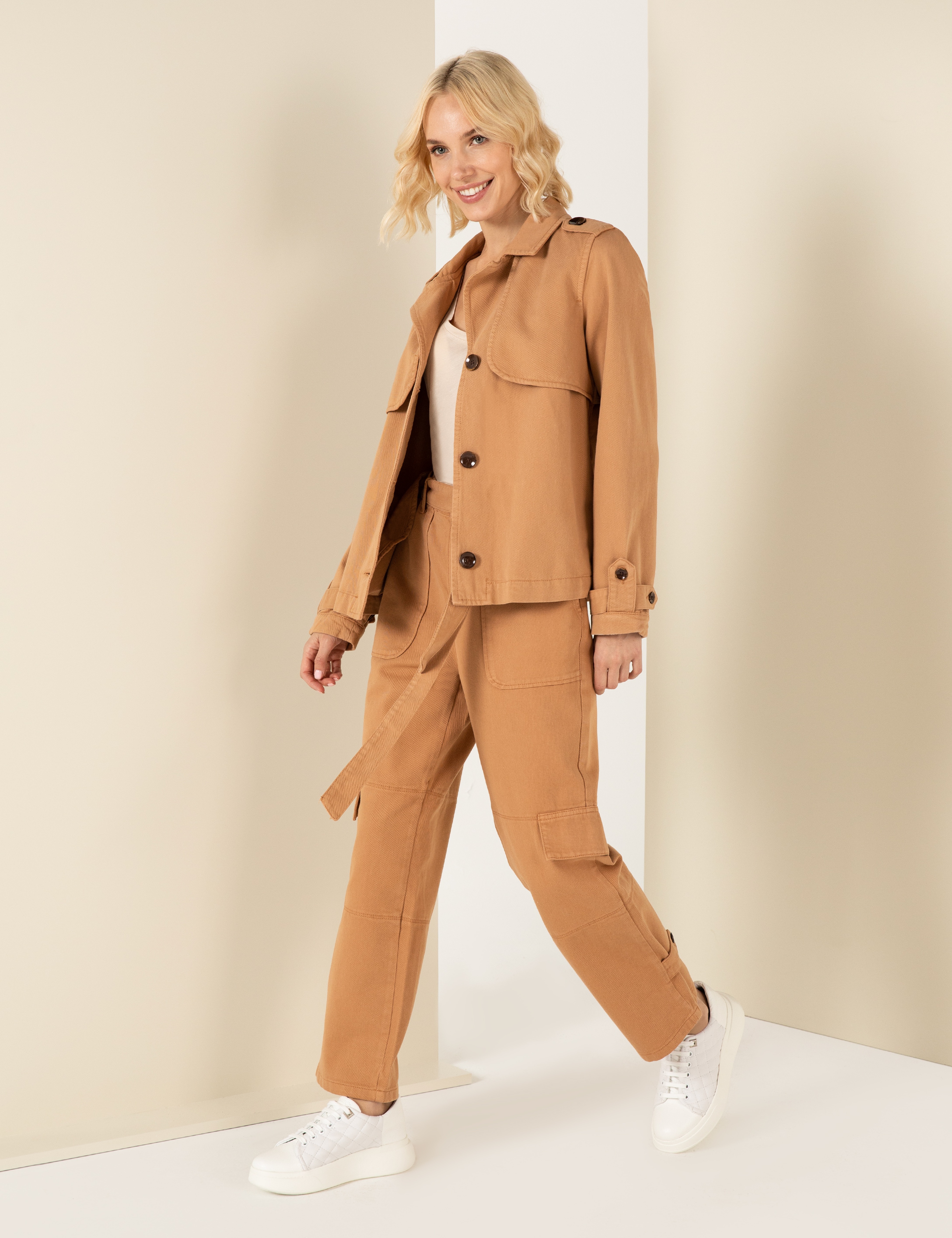 Camel Kargo Pantolon - Image 3
